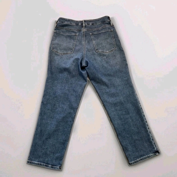 Athleta Sculptek Slim Straight Crop Jeans Women’s 8 Dark Wash - Picture 2 of 8